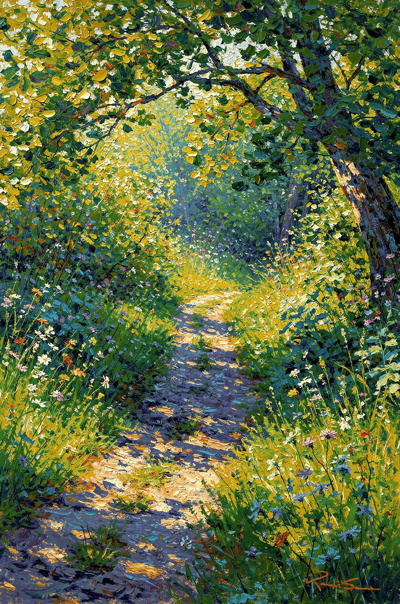 Garden Path in Summer