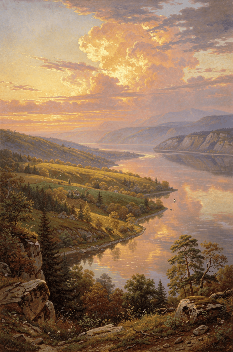 River Valley at Sunset
